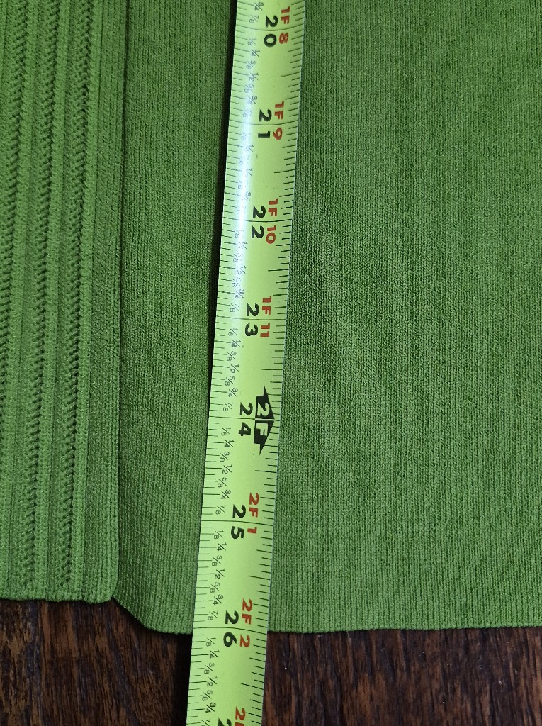 Nwt Etoile Lime Green Open Front Cardigan Ribbed Knit Sweater Xl — image 8 of 8